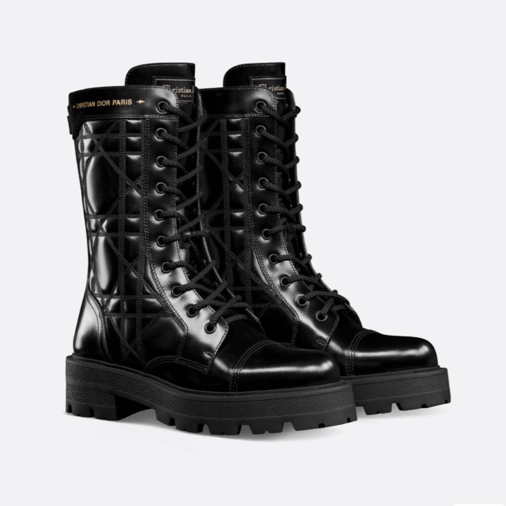 Dior D Unit Lace up ankle boots 36